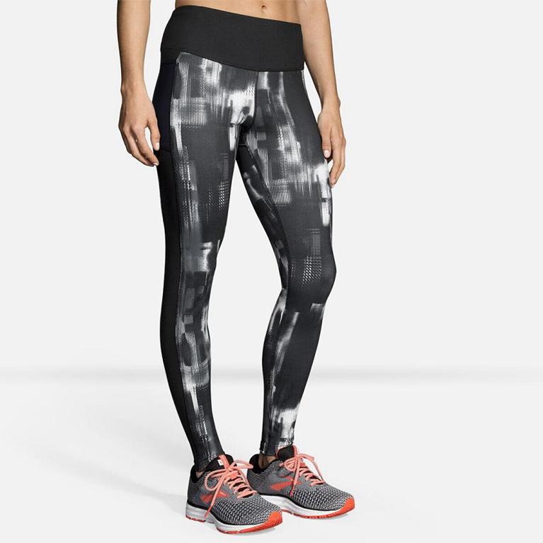 Brooks GREENLIGHT Running Leggings Womens Canada - Grey (DOQ672901)